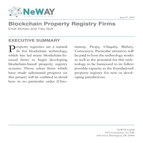 Blockchain property Registry Firms