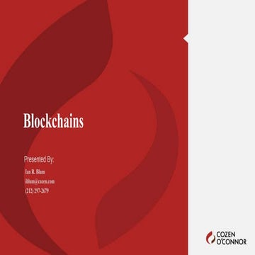 Blockchains