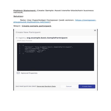 Blockchain sample application_steps