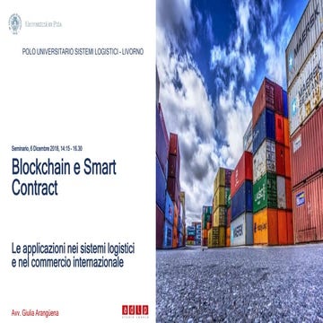 #Blockchain e #SmartContract- Le applicazioni nei sistemi logistici e ...