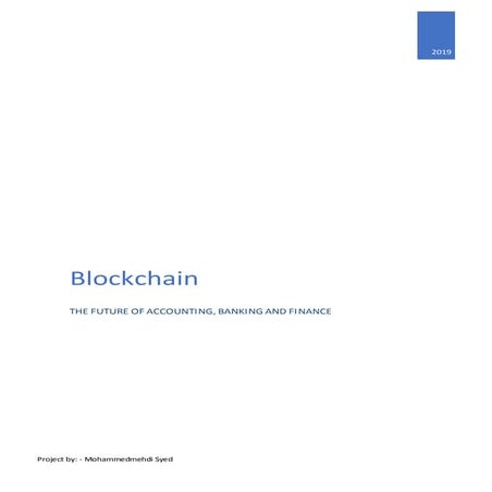 Blockchain's impact on accounting &amp; banking industry research