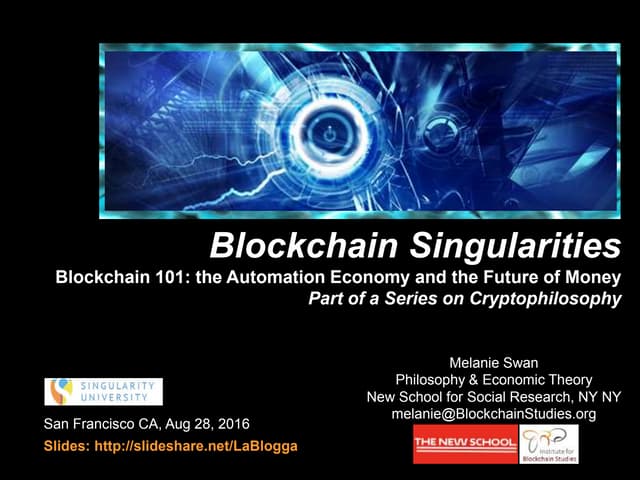 Blockchain singularities