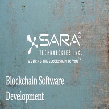 Blockchain software development | PPTX