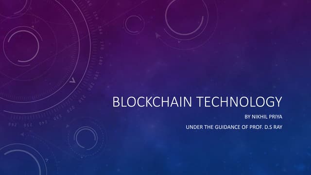 Blockchain technology