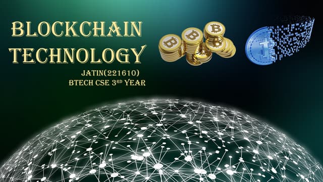 Blockchain Technology ppt for seminar btech
