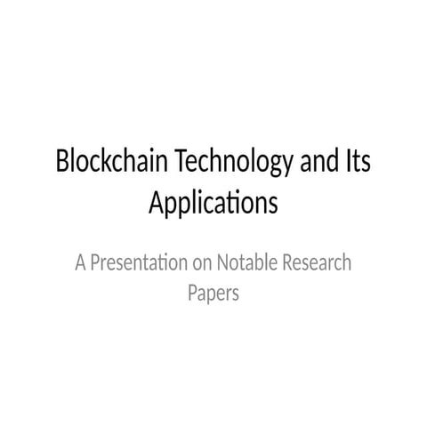 Blockchain Technology explained applications and uses