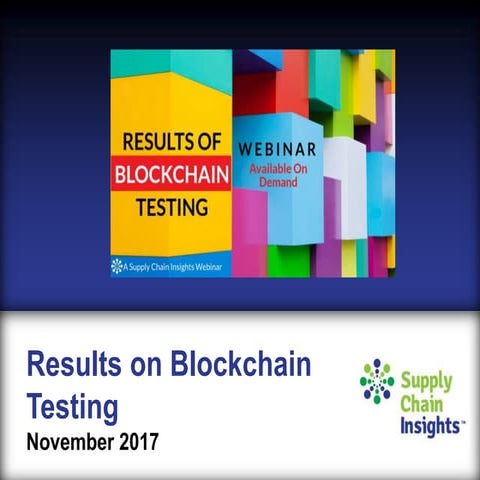 Webinar Slides from the Blockchain Webinar