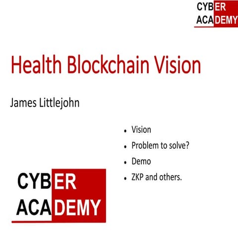Vision for a health blockchain