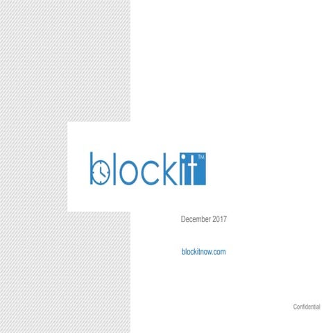 Blockit Seed Round Pitch Deck