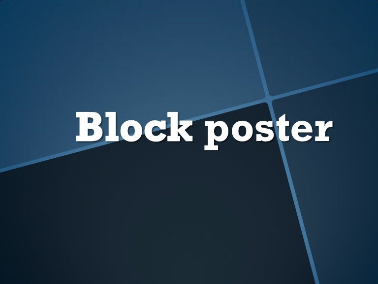 Block poster presentación.