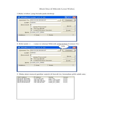 Block situs di mikrotik lewat winbox