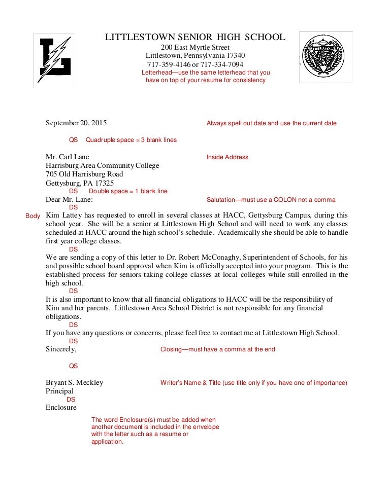 Block style business_letter_sample_with_notes