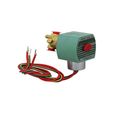 Asco 24V DC Brass Solenoid Valve, Normally Closed, 1/8 in Pipe Size U8256A002V Z