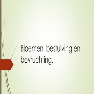Bloemen bestuiving bevruchting