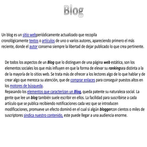 Actividad que es un blog | PDF