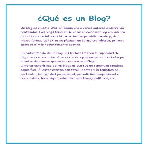 ¿Qué es un blog? | PDF