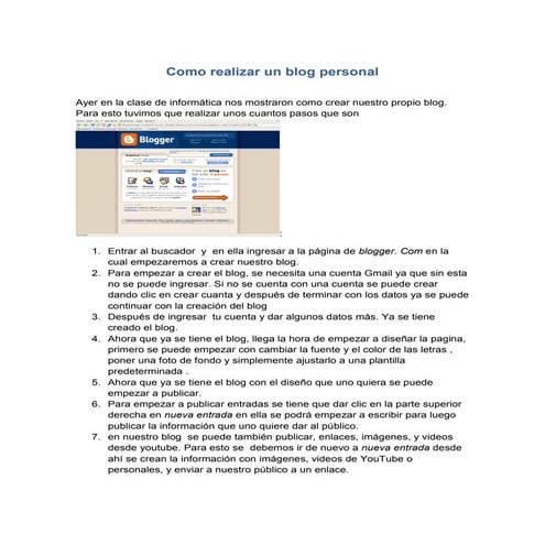 como realizar un Blog