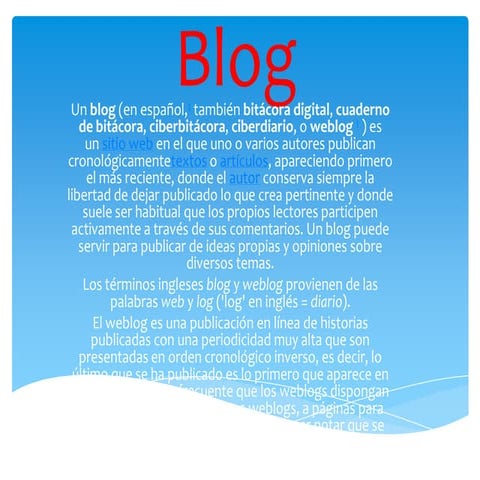 Que es un Blog | PPTX