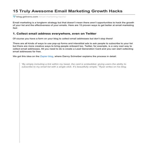 15 Truly Awesome Email Marketing Growth Hacks