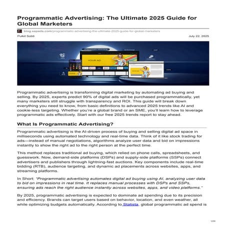 Programmatic Advertising 2025: The Future of Smarter, AI-Driven Media Buying