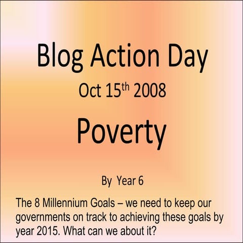 8 Millennium Goals to eradicate World Poverty