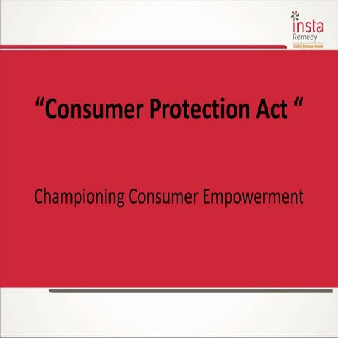 Consumer Protection Act India 1986