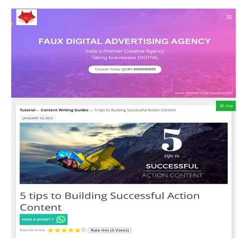 5 Tips to building Successful Action Content