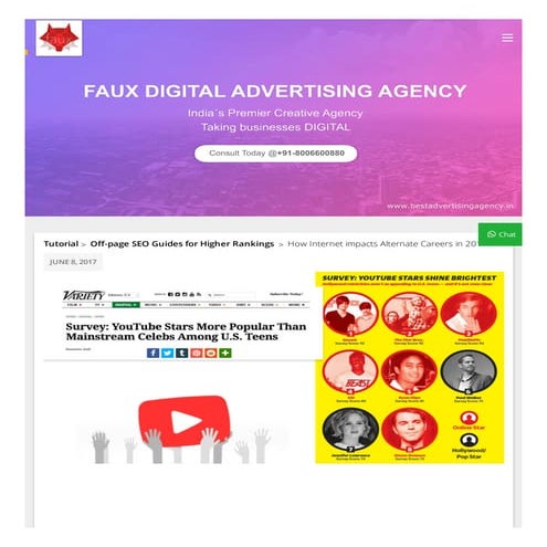 How internet impacts alternate careers?