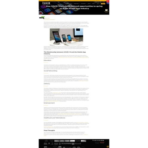 How COVID-19 pandemic induced opportunities to spring up in the Mobile App In...