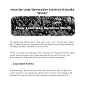 How Do Lead Generation Services Actually Work?