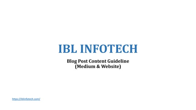 How to write structured Blog?