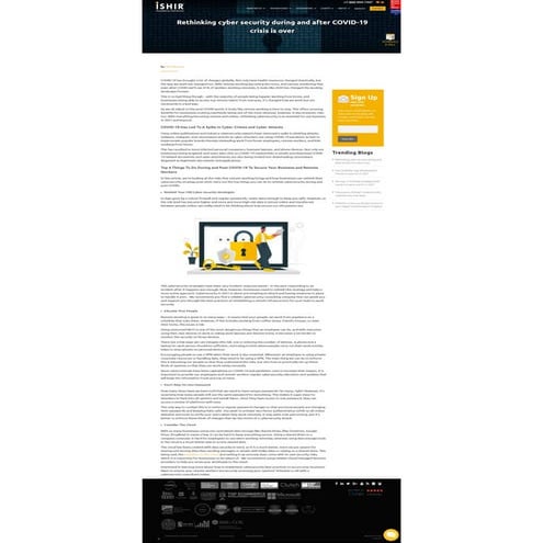 Rethinking cybersecurity during and after COVID-19 crisis is over