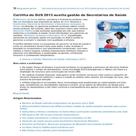 Blog.saude.gov.br cartilha do-sus_2013_auxilia_gesto_de_secretrios_de_sade