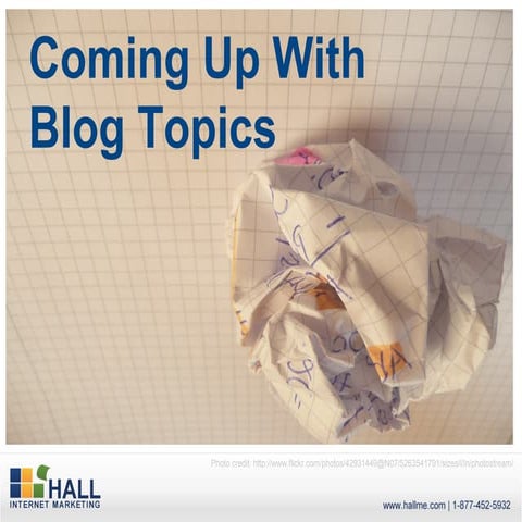 Coming Up with Good Blog Topics