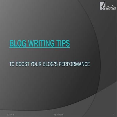 Blog Writing Tips