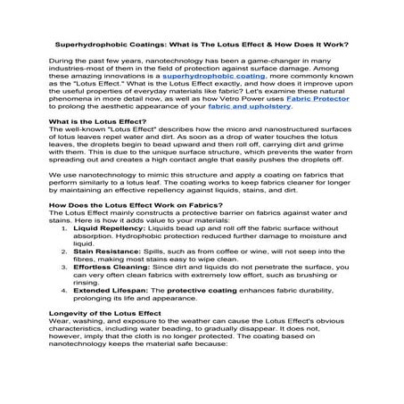 Blog 1 - VP Superhydrophobic Coating.docx