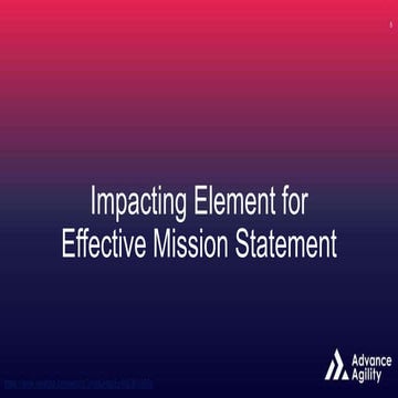 Impacting Element for Effective Mission Statement