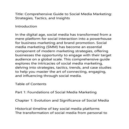 Social Media Marketing | PDF