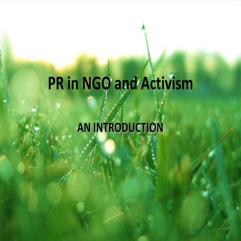 NGO and Activism