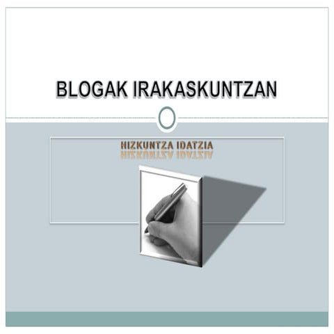 Blogak Irakaskuntzan (HIKHASI 2006)