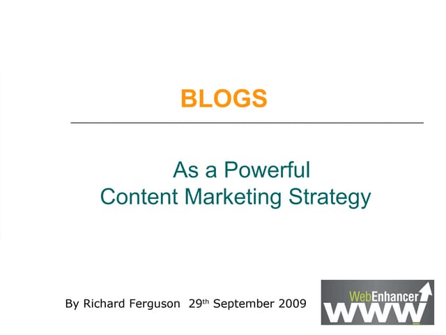 Blog As A Powerful Content Marketin...