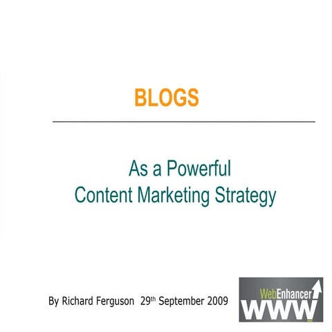 Blog As A Powerful Content Marketing Strategy