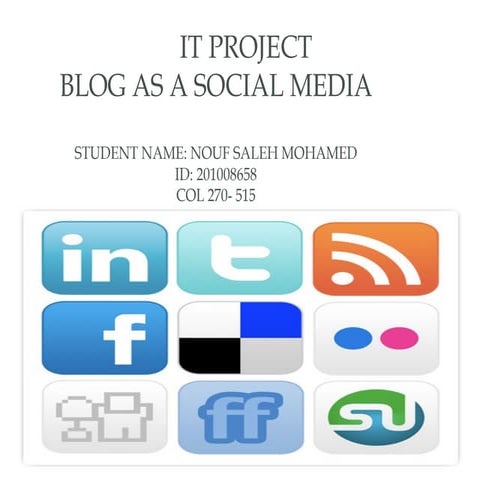 Blog as a social media