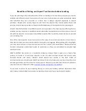 Blog benefits of hiring an airport ...