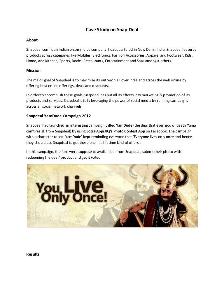 Snapdeal case study ppt image