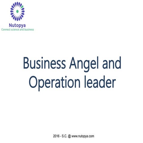 Nutopya Life Science Business Angel