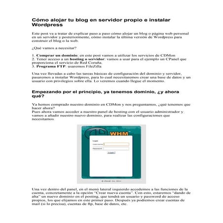Alojar un dominio en servidor propio e instalar Wordpress