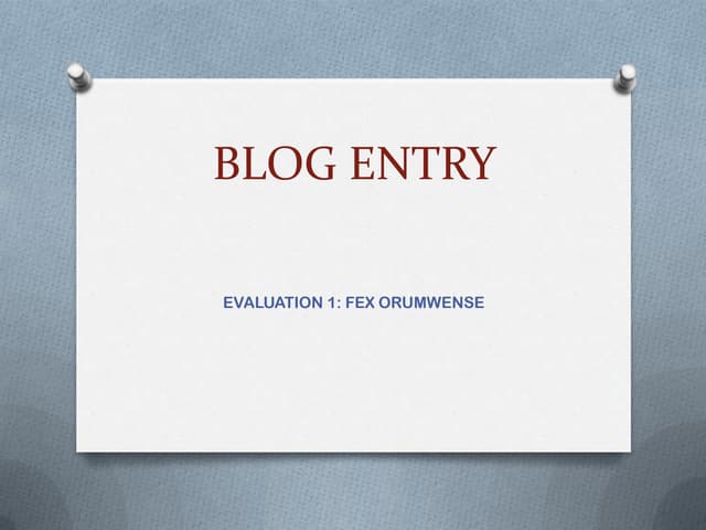 Blog entry1