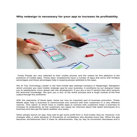 Why redesign is necessary for your app to increase its profitability