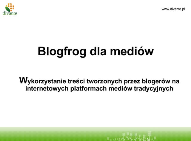 Blogfrog dla Mediow